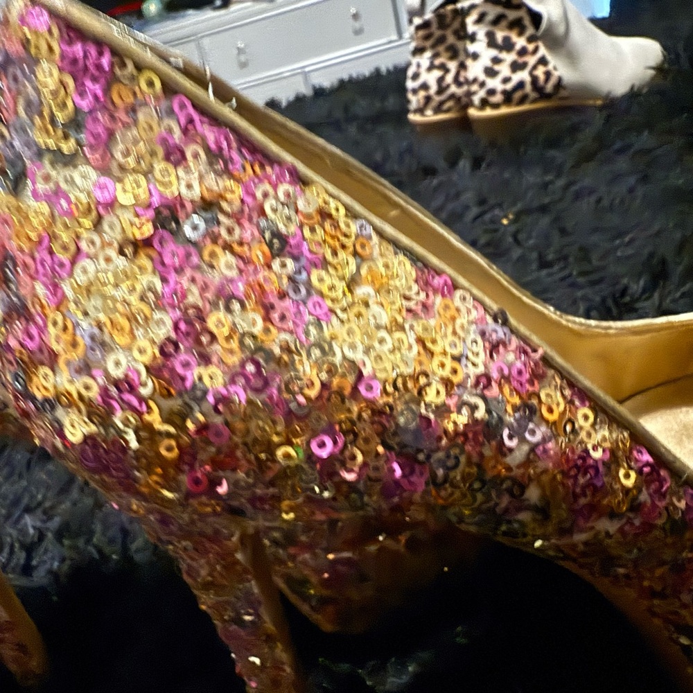 Jessica Simpson Multicolor Sequin Heels - Picture 5 of 6